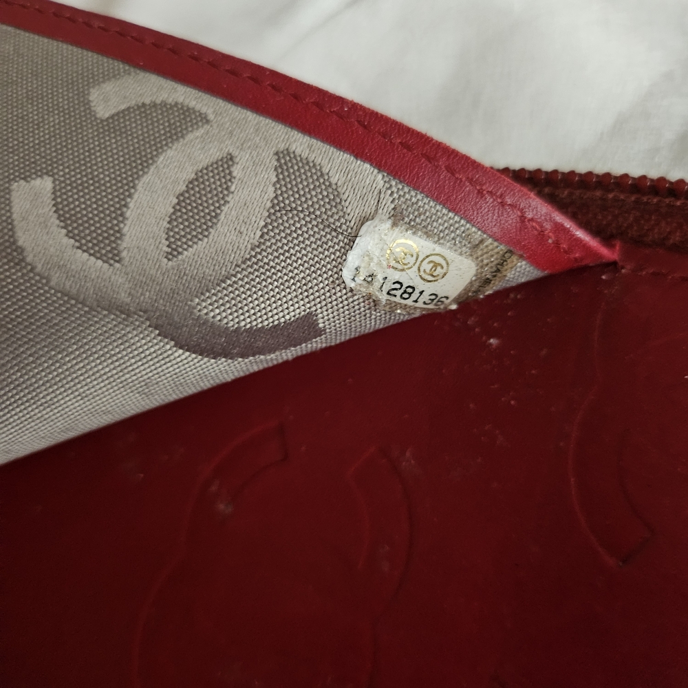 Authentic Chanel Rare Dark Red Cambon Large Zip Notebook Agenda - Picture 6 of 9